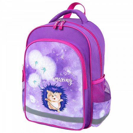 Рюкзак ПИФАГОР SCHOOL для начальной школы, "Hedgehog", 38x28х14 см, 270655 фото