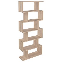 Стеллаж BRABIX "Scandi SH-008", 730х250х1760 мм, 6 секций, ЛДСП, дуб сонома, 641898, ЦБ013658-2 фото