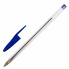 Ручка шариковая STAFF Basic Budget BP-02, письмо 500 м, СИНЯЯ, длина корпуса 13,5 см, линия письма 0,5 мм, 143758 фото