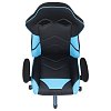Кресло компьютерное BRABIX "Storm GM-006", регулируемые подлокотники, экокожа, черное/голубое, 532501