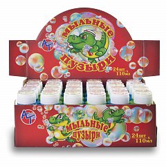 Мыльные пузыри "Крокодил" с игрушкой на крышке, 110 мл, дисплей 24 шт., АЛЕКС ТОЙЗ, 15026 фото