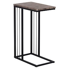 Стол журнальный на металлокаркасе BRABIX "LOFT CT-002", 450х250х630 мм, цвет морёный дуб, 641861 фото
