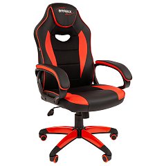 Кресло компьютерное BRABIX "Blaze GM-162", TW/экокожа, черное/красное, 532580, 7083508 фото