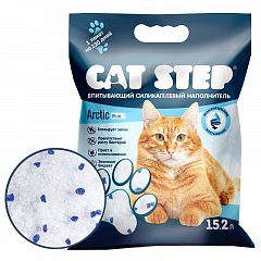 Наполнитель впитывающий силикагелевый CAT STEP Arctic Blue, 15,2 л фото