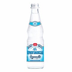 Вода негазированная минеральная "ЧЕРНОГОЛОВСКАЯ", 0,33 л, стеклянная бутылка фото