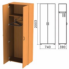 Шкаф для одежды "Фея", 740х390х2000 мм, цвет орех милан, ШФ17.5 фото