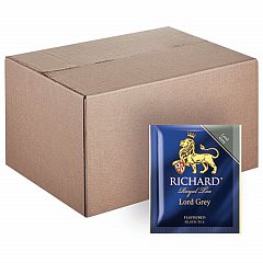 Чай RICHARD "Lord Grey", черный с бергамотом, 200 пакетиков в конвертах по 2 г, 100184 фото