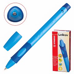 Ручка шариковая STABILO "Left Right", СИНЯЯ, для левшей, корпус синий, узел 0,8 мм, линия письма 0,4 мм, 6318/1-10-41 фото