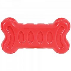 Игрушка, серия Бабл, кость, термопластичная резина (красная), 19 см фото