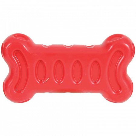 Игрушка, серия Бабл, кость, термопластичная резина (красная), 19 см фото
