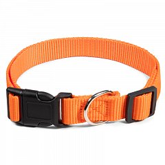 Ошейник нейлоновый для собак "Эталон" XL, оранжевый, 25*400-650мм фото