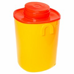 Контейнер для сбора отходов острого инструмента 1,5 л КОМПЛЕКТ 30 шт., желтый (класс Б), СЗПИ фото