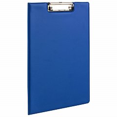 Папка-планшет STAFF, А4 (318х228 мм), с прижимом и крышкой, картон/ПВХ, СИНЯЯ, 229558 фото