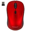 Мышь беспроводная SONNEN V-111, USB, 800/1200/1600 dpi, 4 кнопки, оптическая, красная, 513520