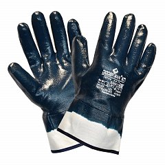 Перчатки хлопковые DIGGERMAN КП, нитриловое покрытие (облив), размер 11 (XXL), синие, ПЕР318 фото