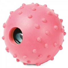 Игрушка для собак из цельнолитой резины "Мяч с колокольчиком", d60мм, Triol фото
