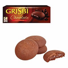 Печенье GRISBI (Гризби) "Chocolate", с начинкой из шоколадного крема, 150 г, Италия, 13827 фото