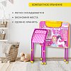 Комплект детской мебели розовый ПРИНЦЕССА: стол + стул, пенал, BRAUBERG NIKA KIDS, 532635