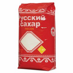 Сахар-песок "Русский", 1 кг, полиэтиленовая упаковка фото
