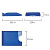 Лоток горизонтальный для бумаг КОМПЛЕКТ 2 шт., BRAUBERG "Modern", 346х254х61 мм, синий, 238027