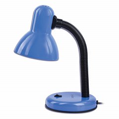 Настольная лампа-светильник SONNEN OU-203, на подставке, цоколь Е27, синий, 236677 фото