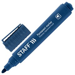 Маркер перманентный STAFF "Basic Budget PM-125", СИНИЙ, круглый наконечник 3 мм, 152175 фото