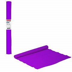 Бумага гофрированная/креповая, 32 г/м2, 50х250 см, фиолетовая, в рулоне, BRAUBERG, 126533 фото