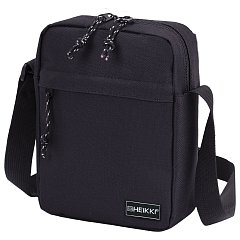 Сумка на плечо HEIKKI COMPACT (ХЕЙКИ), два кармана, черная, 22х17х6 см, 272630 фото