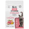BRIT CARE, Сухой корм для стерилизованных кошек с индейкой, Улучшенный обмен веществ, 0.4кг