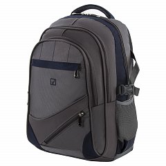 Рюкзак BRAUBERG "MainStream 1", 35 л, размер 45х32х19 см, ткань, серо-синий, 224445 фото