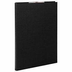 Папка-планшет STAFF "EVERYDAY", А4 (230х314 мм), с прижимом и крышкой, картон/бумвинил, РОССИЯ, черная, 229053 фото