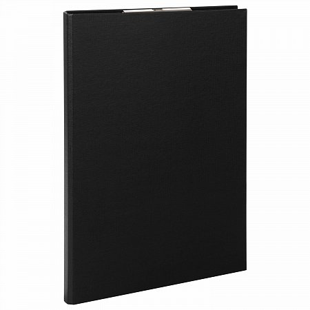 Папка-планшет STAFF "EVERYDAY", А4 (230х314 мм), с прижимом и крышкой, картон/бумвинил, РОССИЯ, черная, 229053 фото