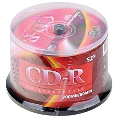 Диски CD-R VS 700 Mb 52x Cake Box (упаковка на шпиле), КОМПЛЕКТ 50 шт., VSCDRCB5001 фото