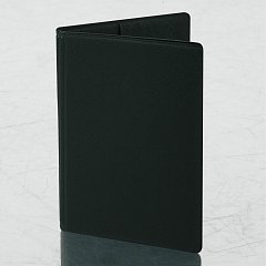 Обложка для паспорта с дополнительными карманами, экокожа, без тиснения, черная, STAFF, 238202 фото