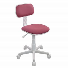 Кресло детское CH-W201NX, без подлокотников, пластик белый, розовое, 477005 фото