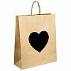 Пакет подарочный КОМПЛЕКТ 7шт 32x13x26см скретч-слой+стилус, "Heart on Kraft", ЗОЛОТАЯ СКАЗКА, 591971