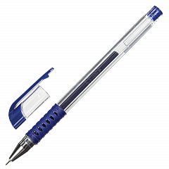 Ручка гелевая с грипом STAFF "Basic Needle" GP-679, СИНЯЯ, игольчатый узел 0,5 мм, линия письма 0,35 мм, 143678 фото