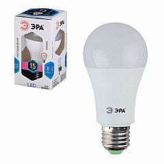 Лампа светодиодная ЭРА, 15 (130) Вт, цоколь E27, грушевидная, холодный белый свет, 25000 ч., LED smdA60-15w-840-E27, Б0020593 фото
