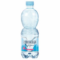 Вода ГАЗИРОВАННАЯ питьевая СЕНЕЖСКАЯ, 0,5 л, пластиковая бутылка фото