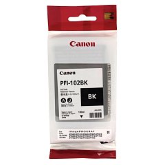 Картридж струйный CANON (PFI-102BK) iPF500/510/F600/605/610/650/655/700/710/720, черный, оригинальный, 130 мл, 0895B001 фото