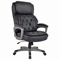 Кресло BRABIX PREMIUM "Regal EX-557", НАГРУЗКА до 150 кг, пружинный блок, экокожа, черный, 532945 фото