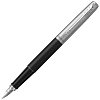 Ручка перьевая PARKER "Jotter Bond Street Black CT", копус черный, детали из нержавеющей стали, синяя, 2030947
