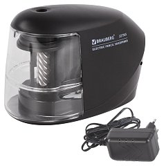 Точилка электрическая BRAUBERG "ORIGINAL", питание 220 В/4 батарейки АА, фрезерный механизм, 227565 фото