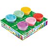 Пластилин-тесто для лепки BRAUBERG KIDS, 6 цветов, 300г, 10 формочек, шприц, стек, крышки-штампики, 106719, TA2007