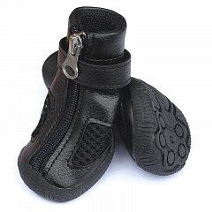 YXS216-3 Ботинки для собак черные, 45x45x45мм (уп.4шт.), Triol фото