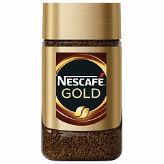 Кофе молотый в растворимом NESCAFE (Нескафе) "Gold", сублимированный, 47,5 г, стеклянная банка, 04837, 12326225 фото
