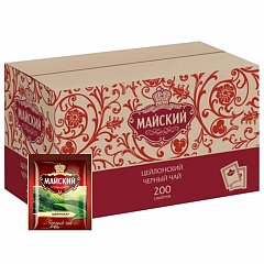 Чай МАЙСКИЙ черный, 200 пакетиков в конвертах по 2 г, 101009 фото