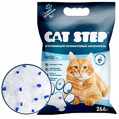 Наполнитель впитывающий силикагелевый CAT STEP Arctic Blue, 26,6 л фото