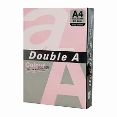 Бумага цветная DOUBLE A, А4, 80 г/м2, 500 л., пастель, розовая фото