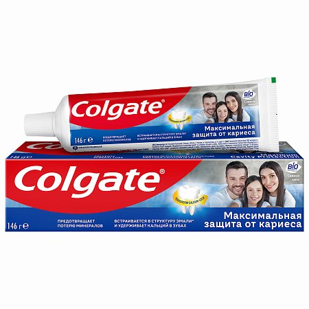Зубная паста 100мл COLGATE "Свежая мята", защита от кариеса, с фторидом и кальцием, ш, 7891024149102 фото